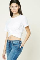 Forever21 Twist-front Cropped Tee