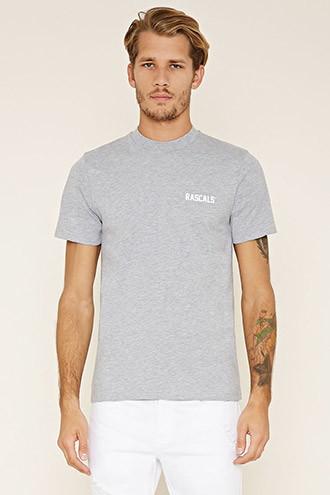 21 Men Men's  Grey Rascals Graphic Tee