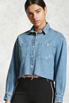 Forever21 Raw-cut Denim Shirt