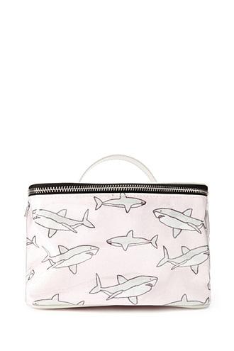 Forever21 Shark Print Makeup Bag
