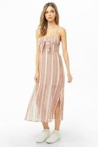 Forever21 Striped Linen-blend Midi Dress