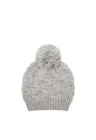 Forever21 Textured Knit Pom Beanie