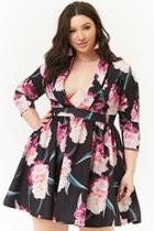 Forever21 Plus Size Floral Tulle Mini Dress