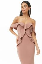 Forever21 Off-the-shoulder Ruffle Homecoming Dress