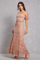 Forever21 Lace Off-the-shoulder Maxi Dress