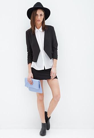 Forever21 Ruched Sleeve Blazer
