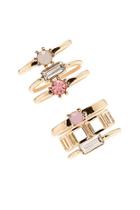 Forever21 Faux Crystal Ring Set