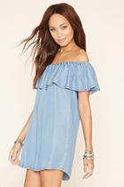 Forever21 Chambray Flounce Dress