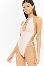 Forever21 One-piece Cutout Halter Swimsuit