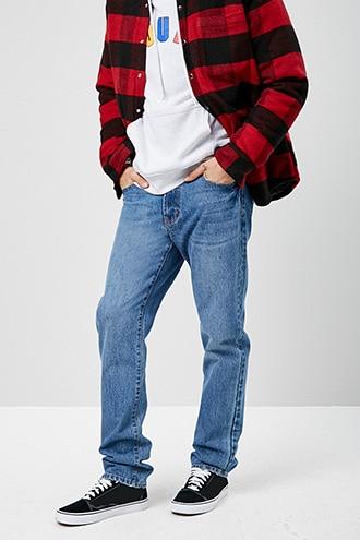 Forever21 Clean Wash Wide-leg Jeans