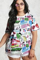Forever21 Jeremyville Graphic Jersey Top