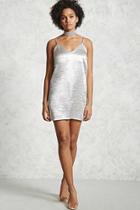 Forever21 Crinkled Satin Mini Slip Dress