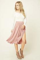 Love21 Women's  Mauve Contemporary Pocket Skirt