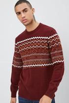 Forever21 Fair Isle-panel Sweater