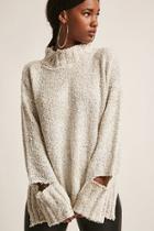 Forever21 Boucle Knit Mock Neck Sweater