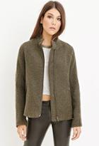 Forever21 Button-collar Boucle Coat