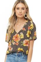 Forever21 Floral & Geo Print Top