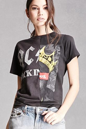 Forever21 Repurposed Split Band Tee