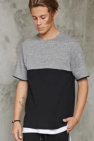 21 Men Men's  Marled Contrast Tee