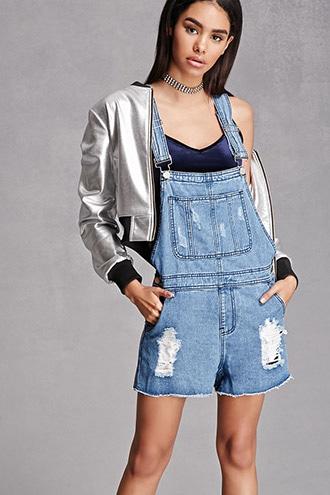 Forever21 Momokrom Distressed Overalls