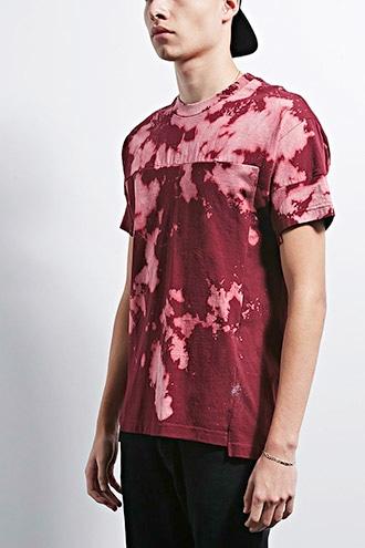 Forever21 Eptm. Bleach Dye Off Set Tee