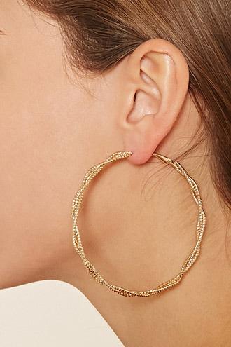 Forever21 Oversized Twisted Hoop Earrings