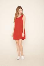 Forever21 Women's  Tomato Knit Mini Dress