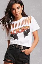 Forever21 Rebellion Graphic Slashed Tee