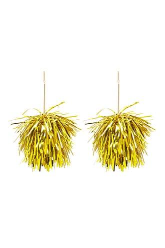 Forever21 Metallic Tinsel Drop Earrings
