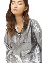 Forever21 Metallic Pull-ring Anorak