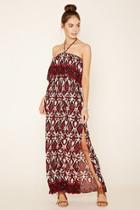 Forever21 Women's  Strapless Abstract Maxi Dress