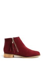 Forever21 Tassel Faux Suede Ankle Boots