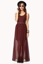 Forever21 Lace-up Cutout Maxi Dress
