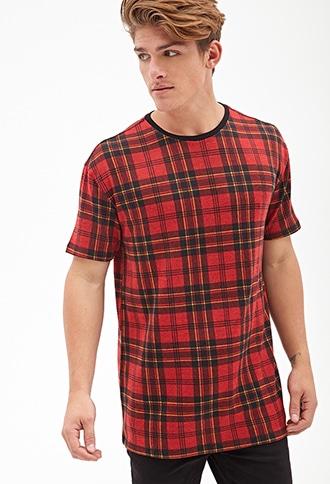 Forever21 Plaid Print Tee
