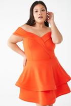 Forever21 Plus Size Foldover Off-the-shoulder Tiered Dress