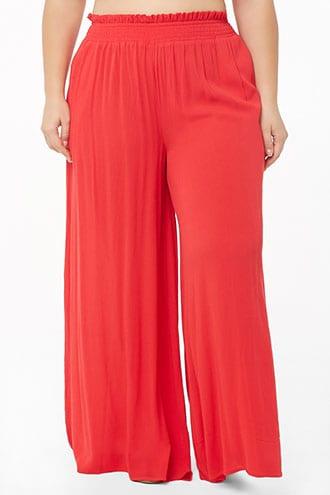 Forever21 Plus Size Gauze Wide-leg Pants