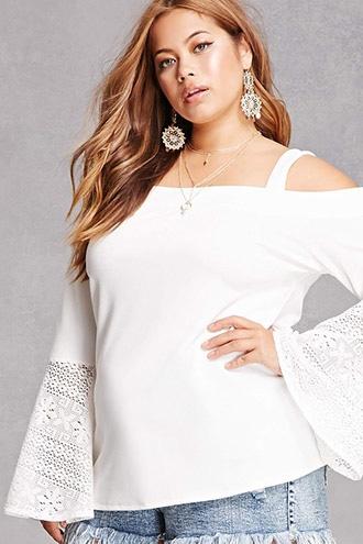 Forever21 Pink Clove Open-shoulder Top