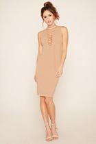 Forever21 Women's  Crisscross Lace-up Dress