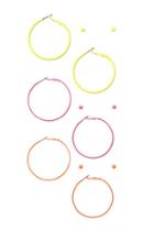 Forever21 Neon Hoop And Stud Set