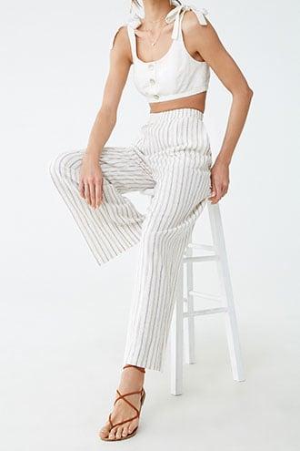 Forever21 Linen-blend Striped Pants