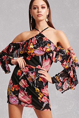 Forever21 Nightwalker Floral Mini Dress