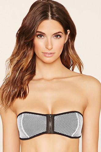 Forever21 Women's Mesh Bandeau Bikini Top