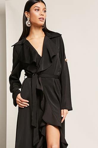 Forever21 Drape Front Duster Jacket