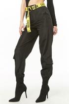 Forever21 Caution Cargo Wind Joggers