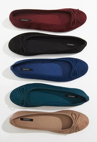 Forever21 Faux Suede Ballet Flats