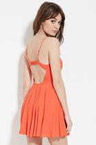 Forever21 Women's  Tomato Cutout-back Cami Dress