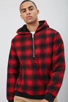 Forever21 Plaid Half-zip Pullover