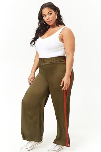 Forever21 Plus Size Satin Wide-leg Pants