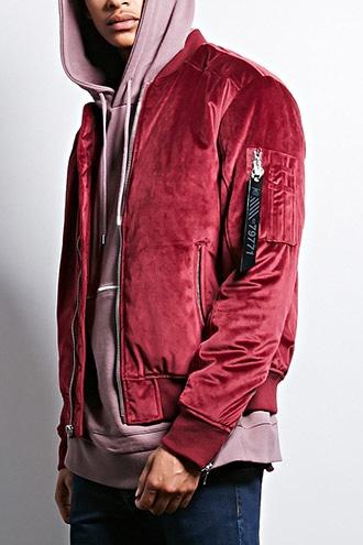 Forever21 Jordan Craig Velvet Bomber Jacket