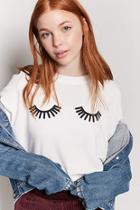 Forever21 French Terry Eyelash Top